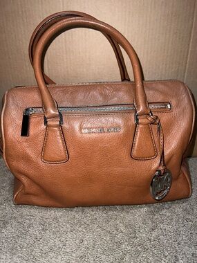 Michael Kors Sophie Leather Satchel Bag - Brown